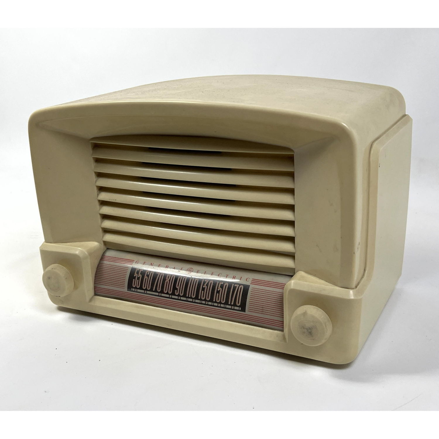 Appraisal: GENERAL ELECTRIC Vintage Radio Cool Plastic Case with louver details