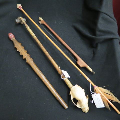 Appraisal: Indian Items bow arrow skull rattle more