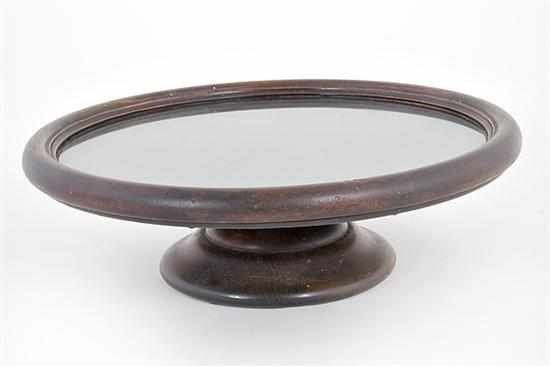 Appraisal: Victorian mahogany lazy susan th century round molded top with