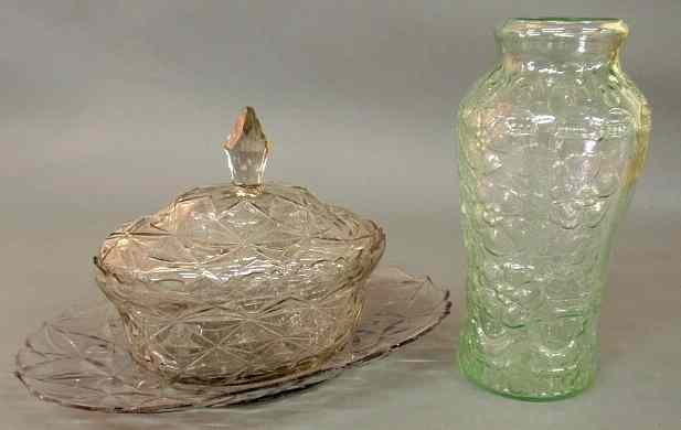 Appraisal: Anglo-Irish flint glass covered tureen and under-tray th c h