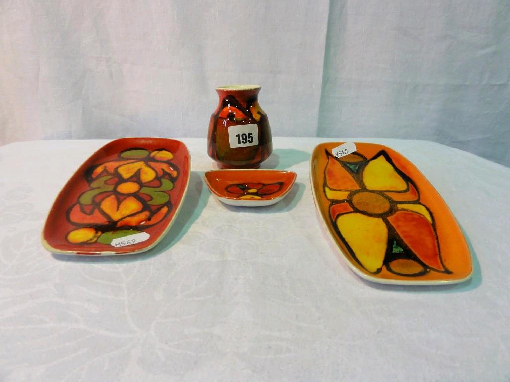 Appraisal: A small collection of Poole Pottery Delphis pattern wares comprising