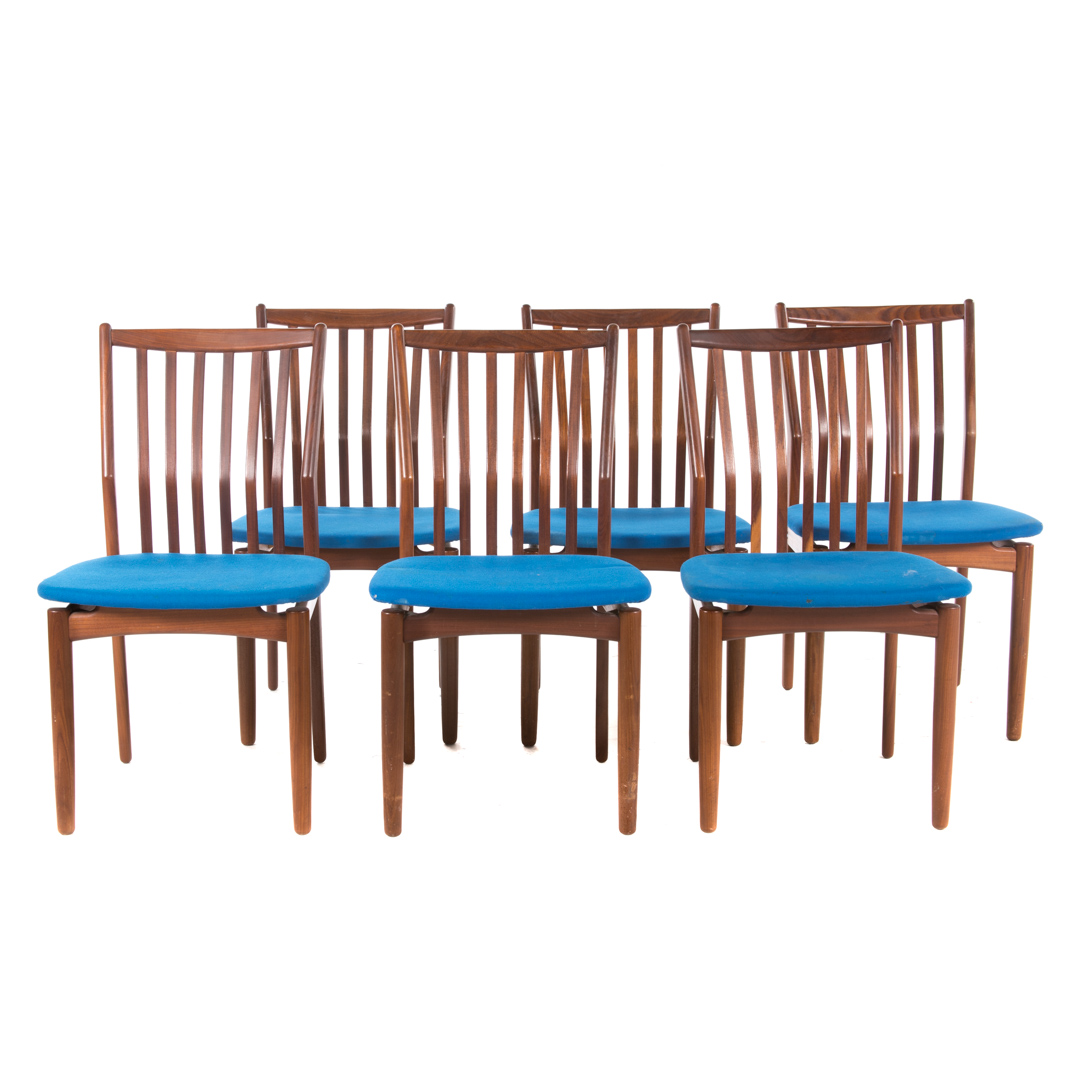 Appraisal: Six Svend A Madsen teakwood dining chairs Hagen Strandgaard Inc