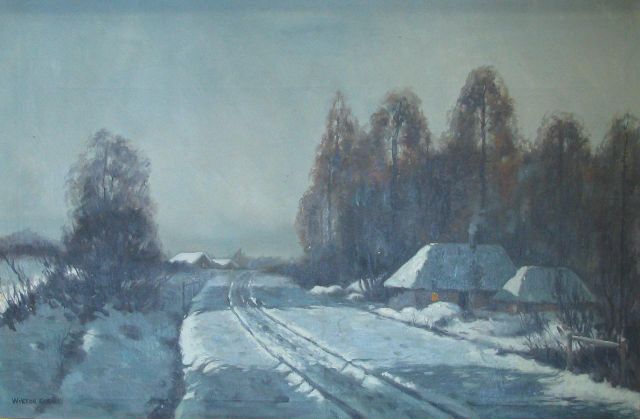 Appraisal: Wiktor Korecki Poland - x Oil on Canvas Signed Lower