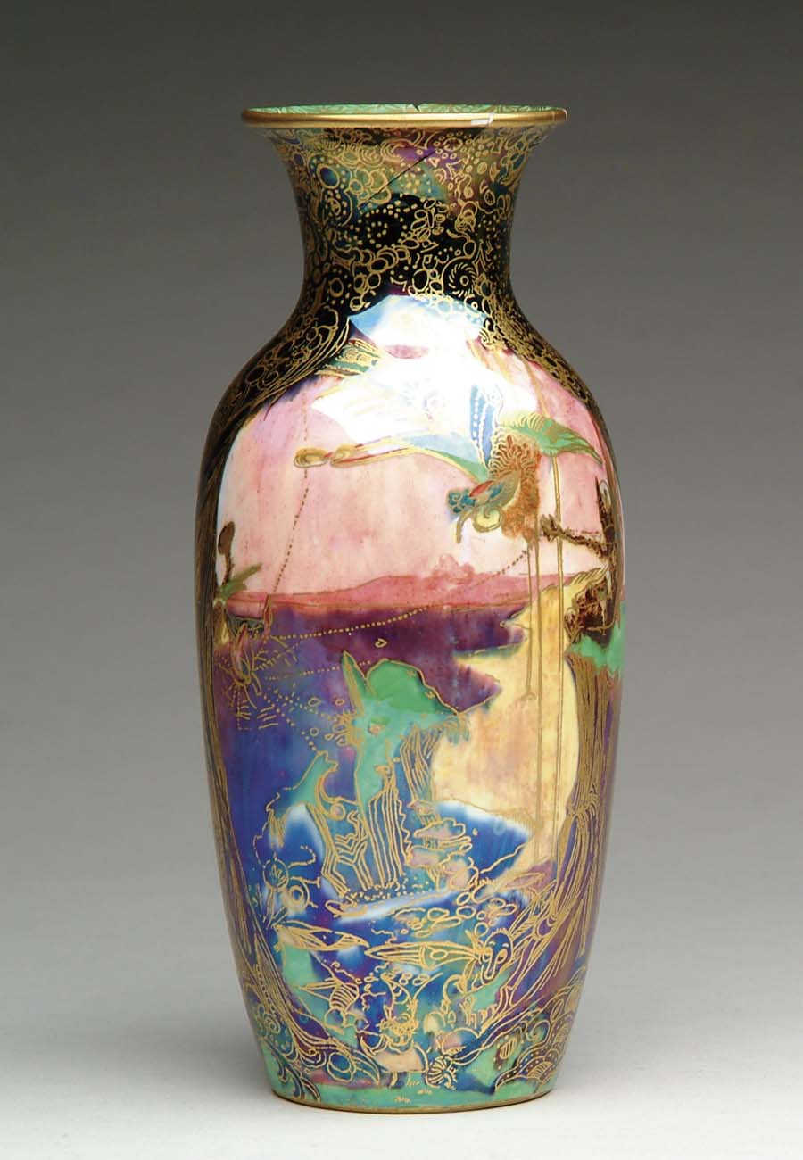 Appraisal: WEDGWOOD FAIRYLAND LUSTRE VASE Nice Fairyland Lustre vase is decorated