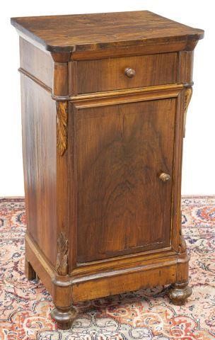 Appraisal: Louis Philippe bedside cabinet th c having a shaped top