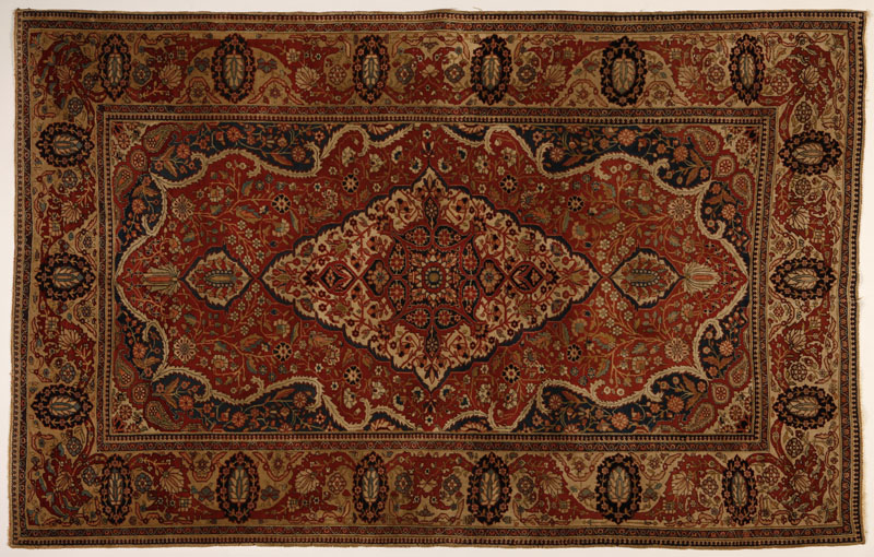 Appraisal: A Persian Mohtasham Kashan woolen carpet rug A Persian Mohtasham