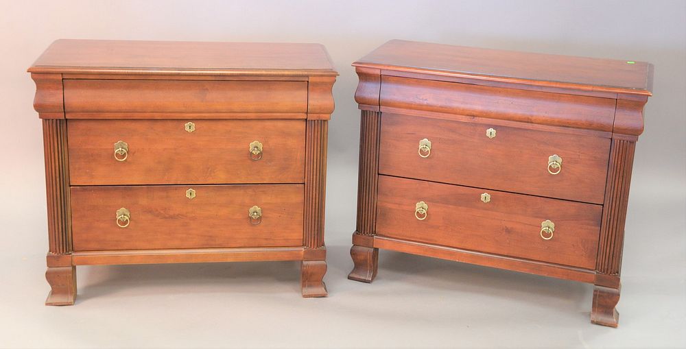 Appraisal: Pair Ethan Allen three drawer chests ht top x Pair