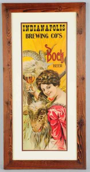 Appraisal: Indianapolis Brewing Company Bock Beer Lithograph Some mild tears toward