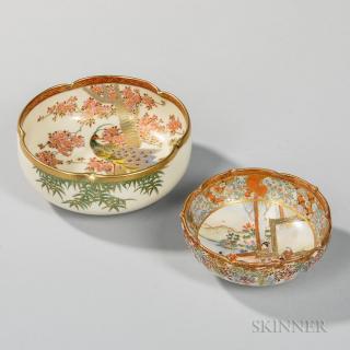 Appraisal: Two Satsuma Bowls Two Satsuma Bowls Japan th th century