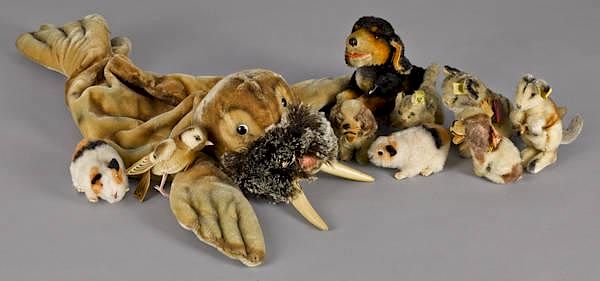 Appraisal: Collection of ten Steiff animals to include cats Collection of