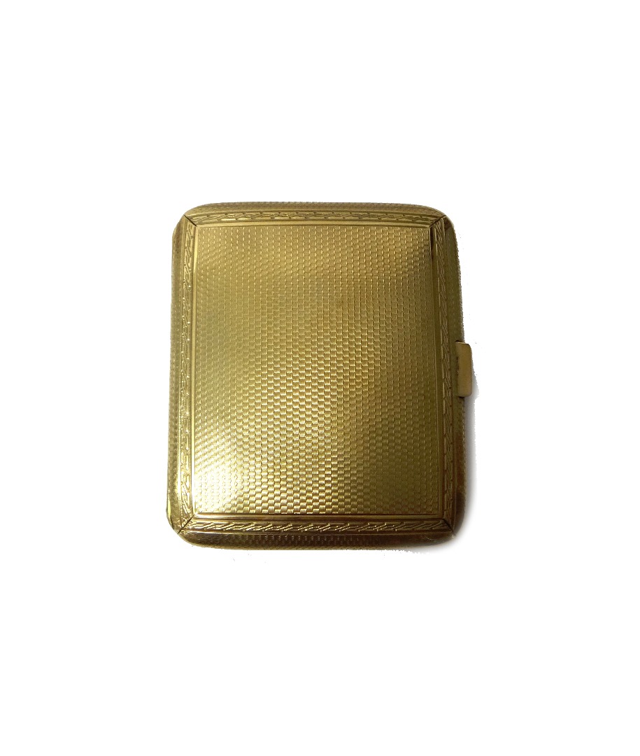 Appraisal: A ct gold rectangular cigarette case by Mappin Webb the