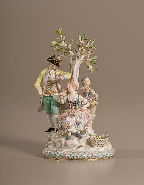 Appraisal: MEISSEN FIGURAL GROUP OF A COURTING COUPLE Germany late th