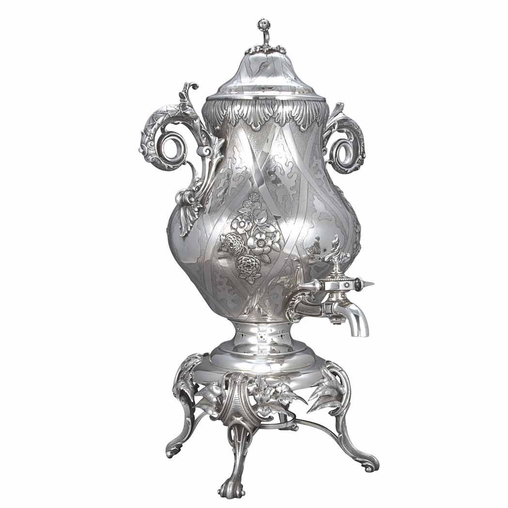 Appraisal: Gorham Sterling Silver Hot Water Urn th Century With a