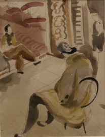 Appraisal: Francis Lymburner - Stage Scene circa pencil and coloured ink