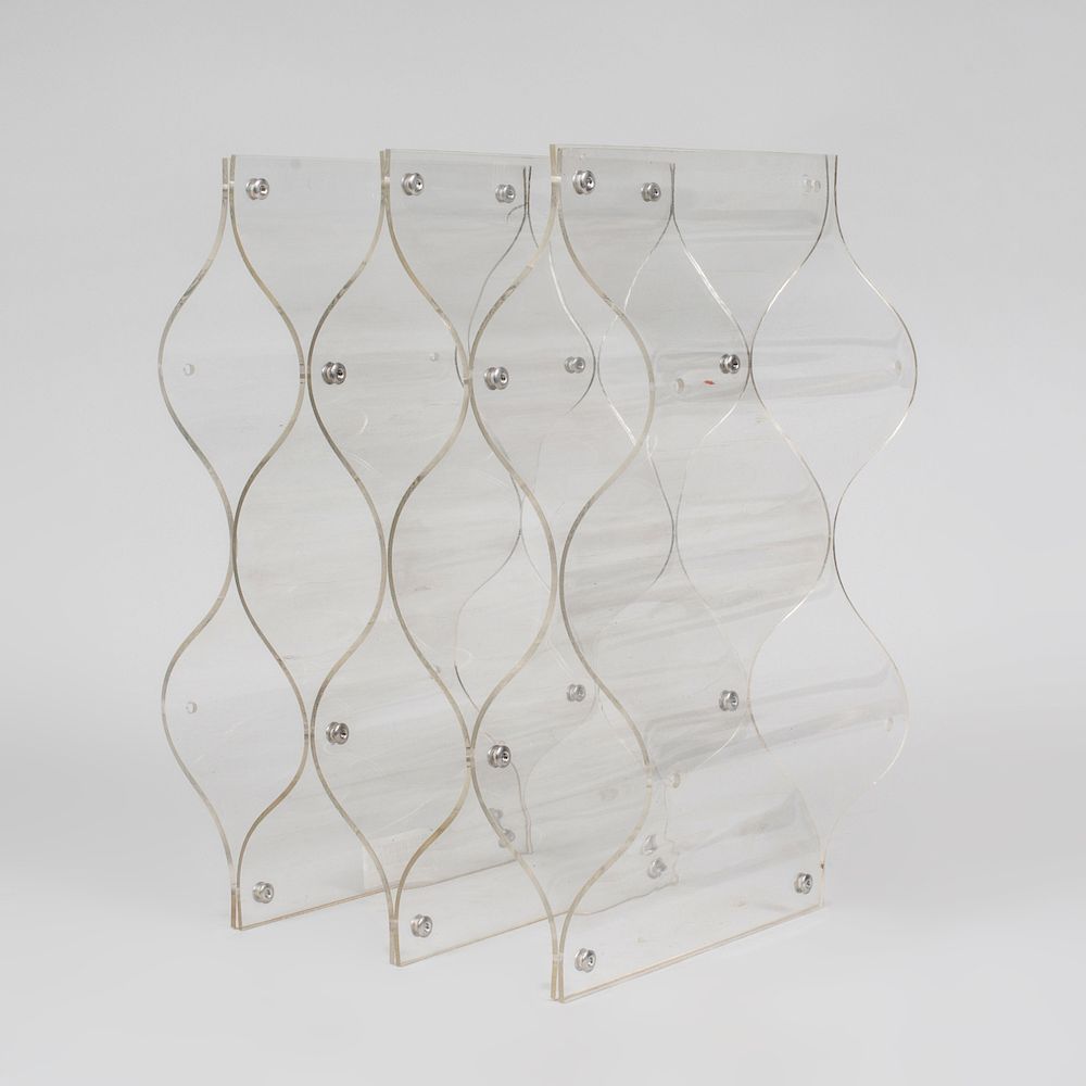 Appraisal: Lucite Wine Rack x x in Condition There are a