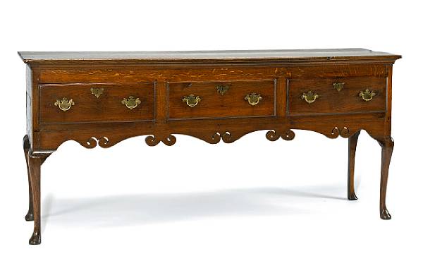 Appraisal: A George III oak dresser base fourth quarter th century