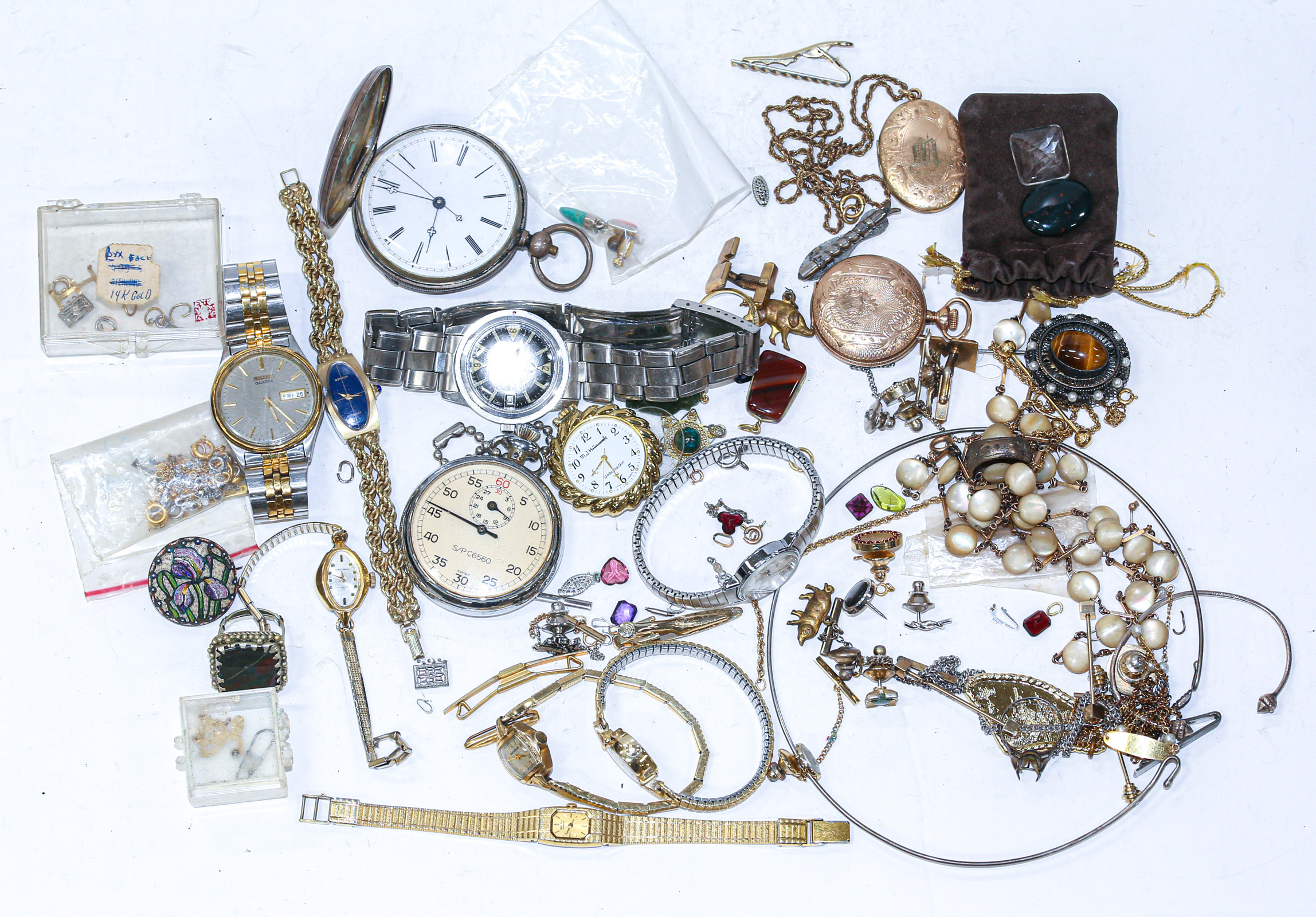 Appraisal: A COLLECTION OF POCKET WATCHES WRIST WATCHES