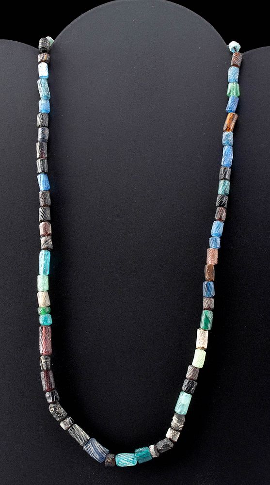 Appraisal: Ancient Roman Glass Bead Necklace Roman Imperial ca st to