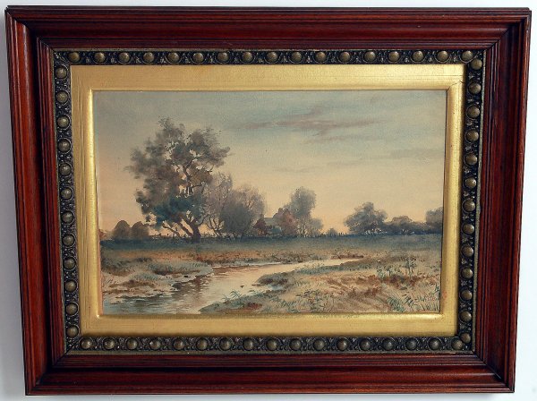 Appraisal: William C Bauer American New Jersey - Landscape with Stream