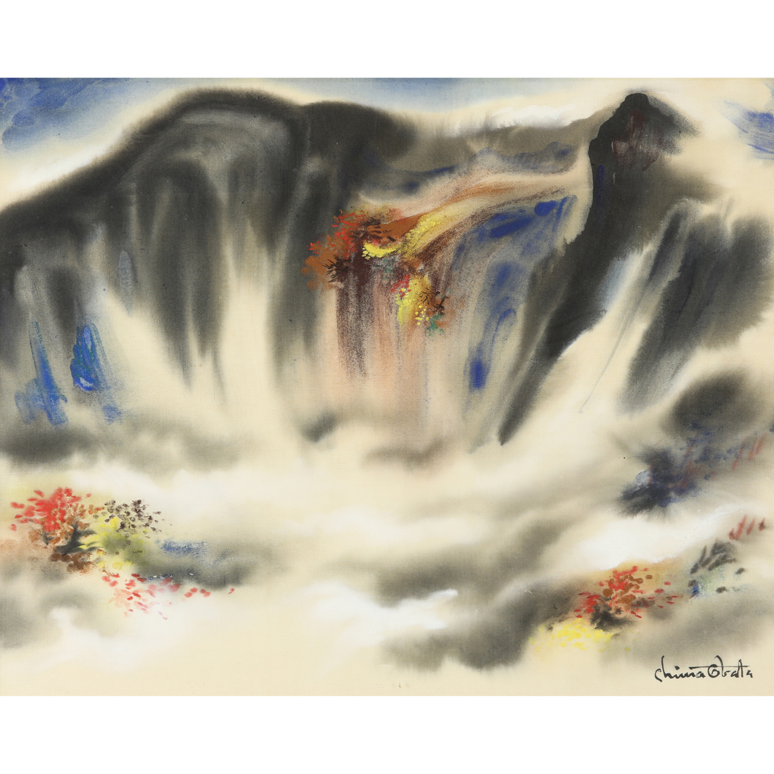 Appraisal: WATERCOLOR CHIURA OBATA Chiara Obata American Japanese - Mountain Mist