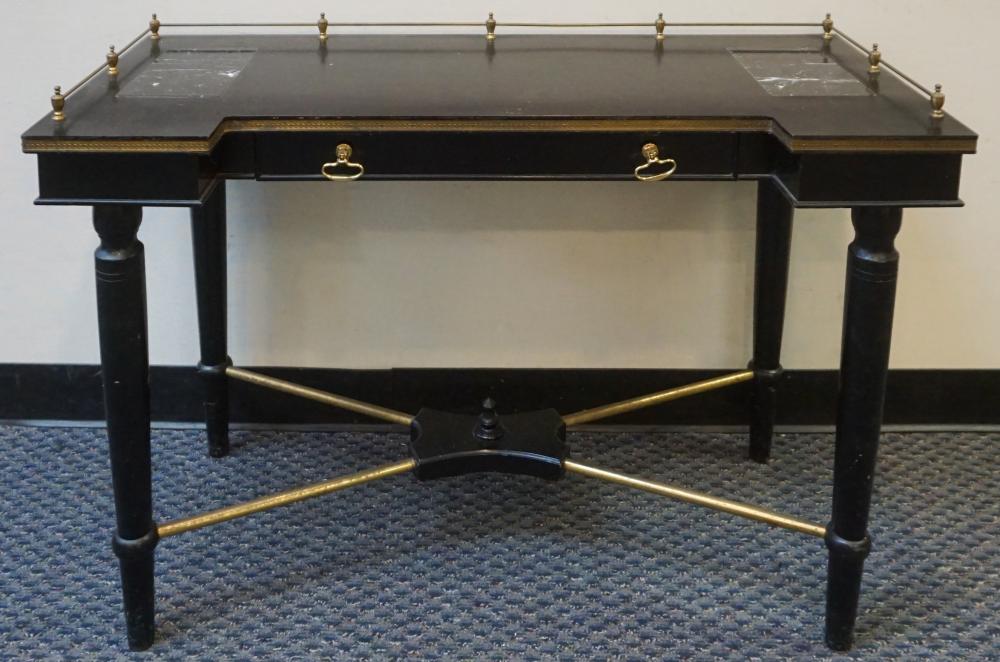 Appraisal: Empire Style Gilt Decorated and Ebonized Wood Vanity x x