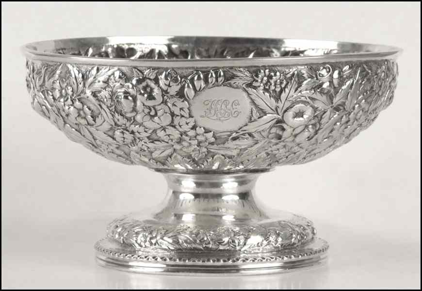 Appraisal: A STERLING SILVER REPOUSSE COMPOTE S Kirk Son Bearing a