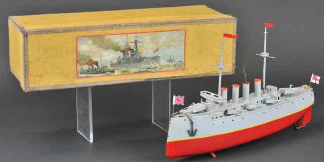 Appraisal: BING BOXED ARMORED CRUISER Germany c - painted in grey