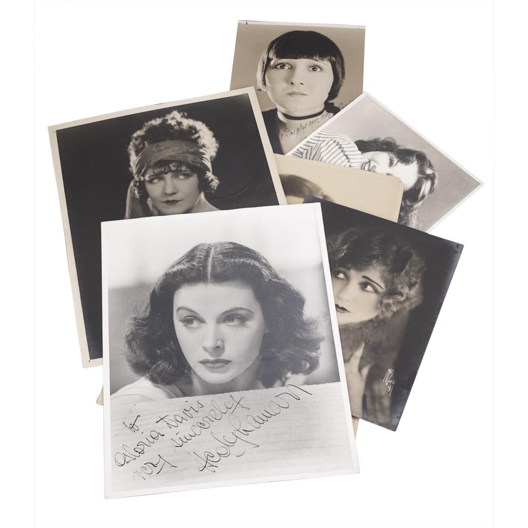 Appraisal: HOLLYWOOD ACTRESSES Group of approximately eighteen signed or inscribed vintage