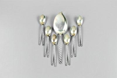 Appraisal: Sterling silver ice cream set Dominick amp Haff DHS pattern