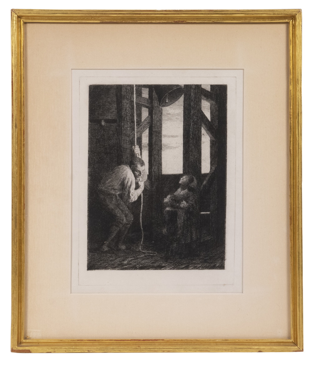 Appraisal: ALPHONSE LEGROS FRANCE - Le Sonneur The Bell Ringer etching