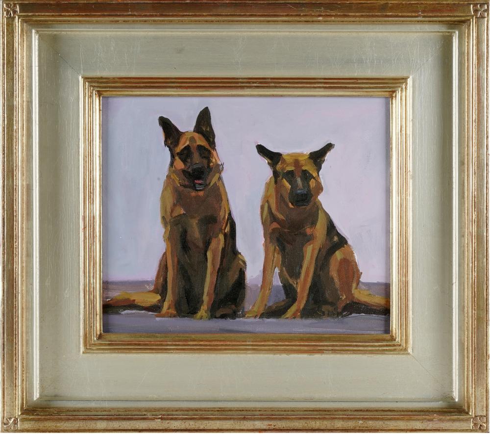 Appraisal: ANN WARD TH ST CENTURY GERMAN SHEPHERDSoil on panel unsigned