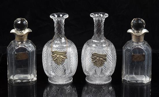 Appraisal: Sale Lot A Group of Cut Glass Decanters comprising two