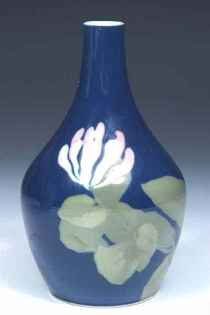 Appraisal: A ROYAL COPENHAGEN UNDERGLAZE BLUE TAPERING VASE circa high a