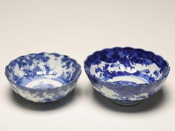 Appraisal: Two antique Chinese blue and white bowls figures on one