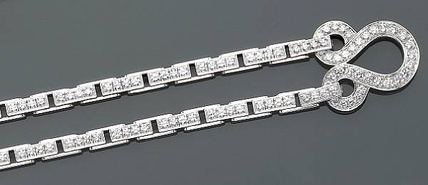 Appraisal: A diamond and eighteen karat white gold bracelet Cartier of