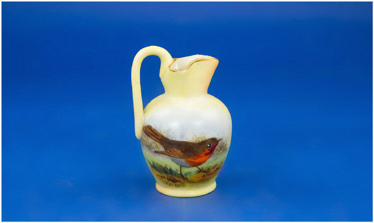 Appraisal: Worcester Locke and Co Miniature Handled Jug signed C Morris