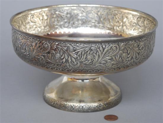 Appraisal: A GORHAM STERLING SILVER FOOTED BOWL HAVING FLORAL CHASING H