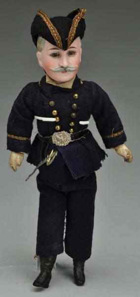 Appraisal: German Bisque Admiral Dewey Portrait Doll Description Bisque socket head