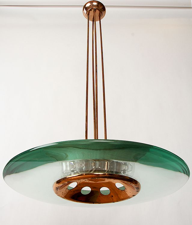 Appraisal: MAX INGRAND FOR FONTANA ARTE HANGING LIGHT A very good