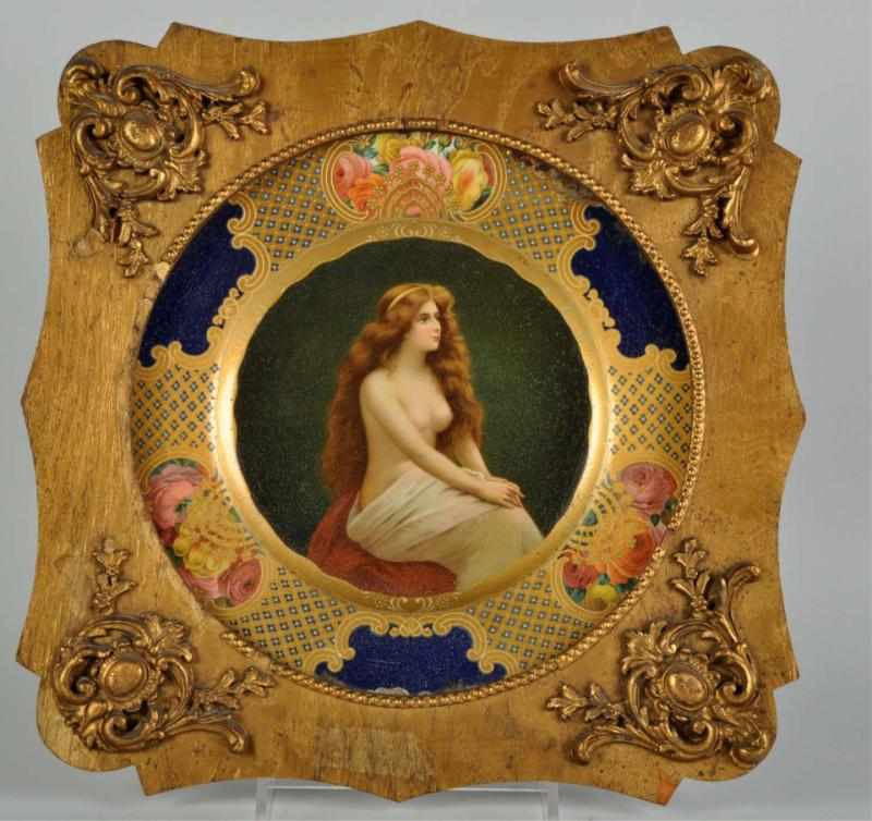 Appraisal: Coca-Cola Topless Vienna Art Plate Description Somewhat darkened with small