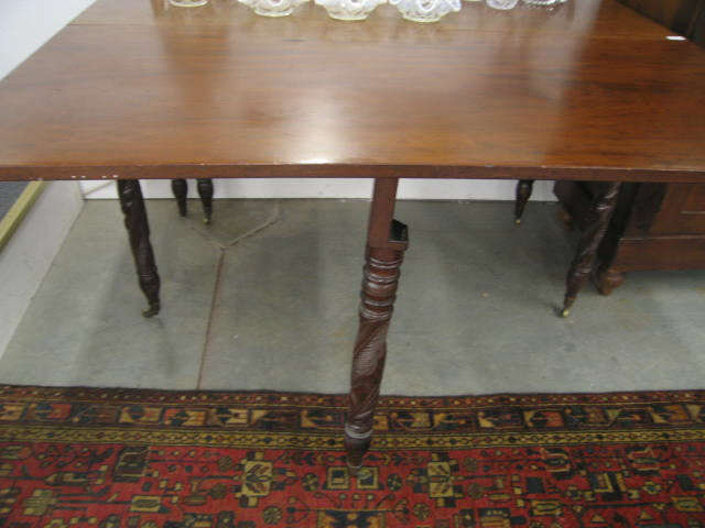 Appraisal: th Century Cherry Dropleaf Table Philadelphia style carved legs fine