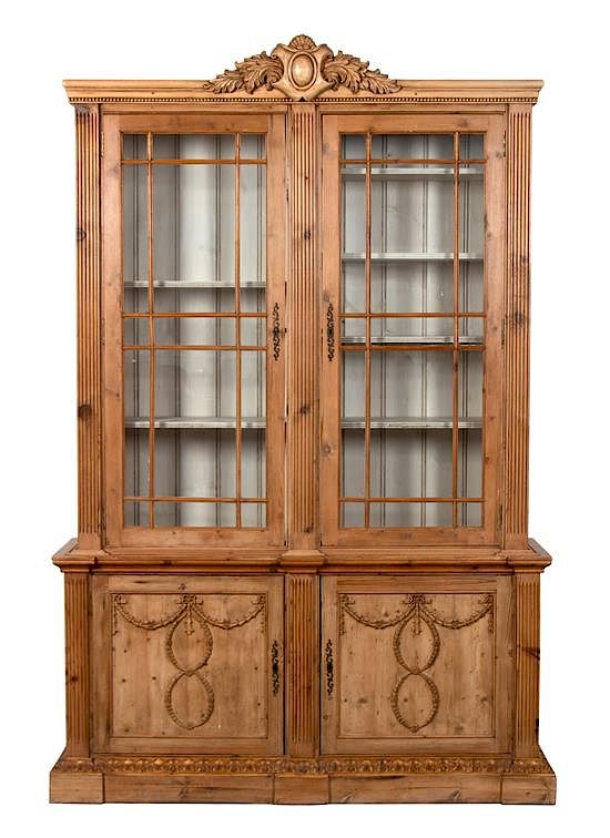 Appraisal: A George III Style Pine Bookcase A George III Style