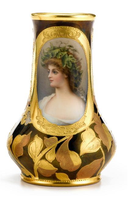 Appraisal: Vienna porcelain cabinet vase 'Ariadne' early th century Bottle form