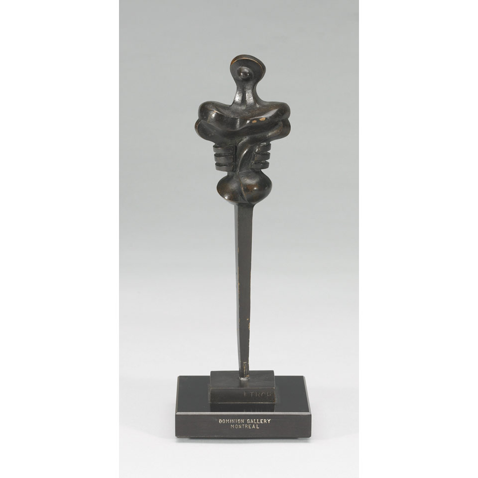 Appraisal: SOREL ETROG R C A UNTITLED bronze signed and numbered