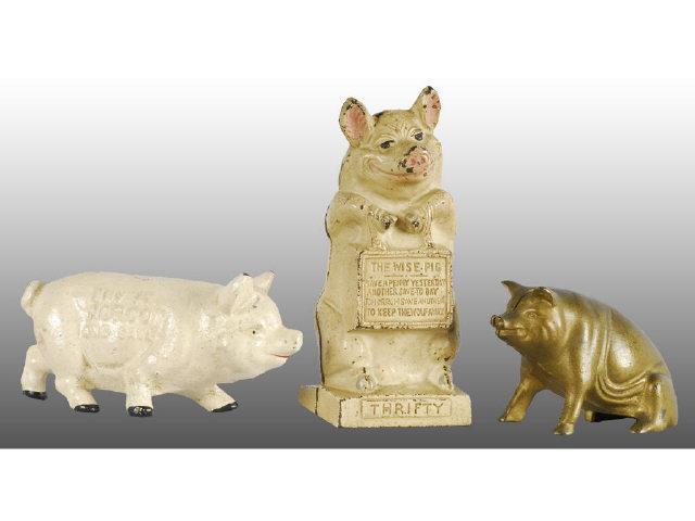 Appraisal: Lot of Pig Still Banks Description Includes one Hubley wise