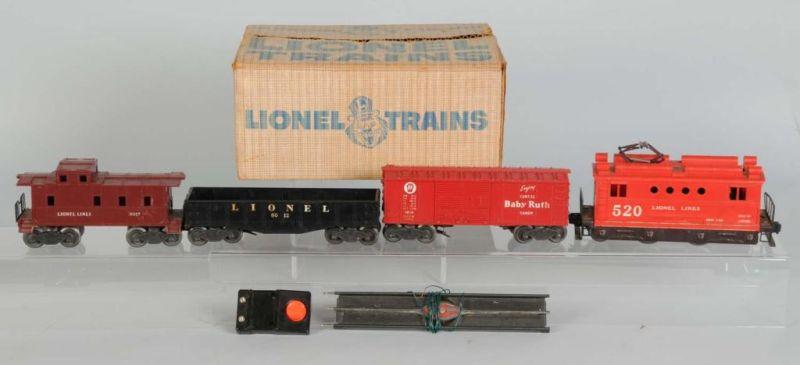 Appraisal: Lionel No O-Gauge Box Cab Freight in OB Description Post-war