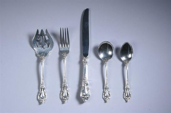 Appraisal: -PIECE LUNT STERLING SILVER PARTIAL FLATWARE SERVICE Eloquence pattern Including