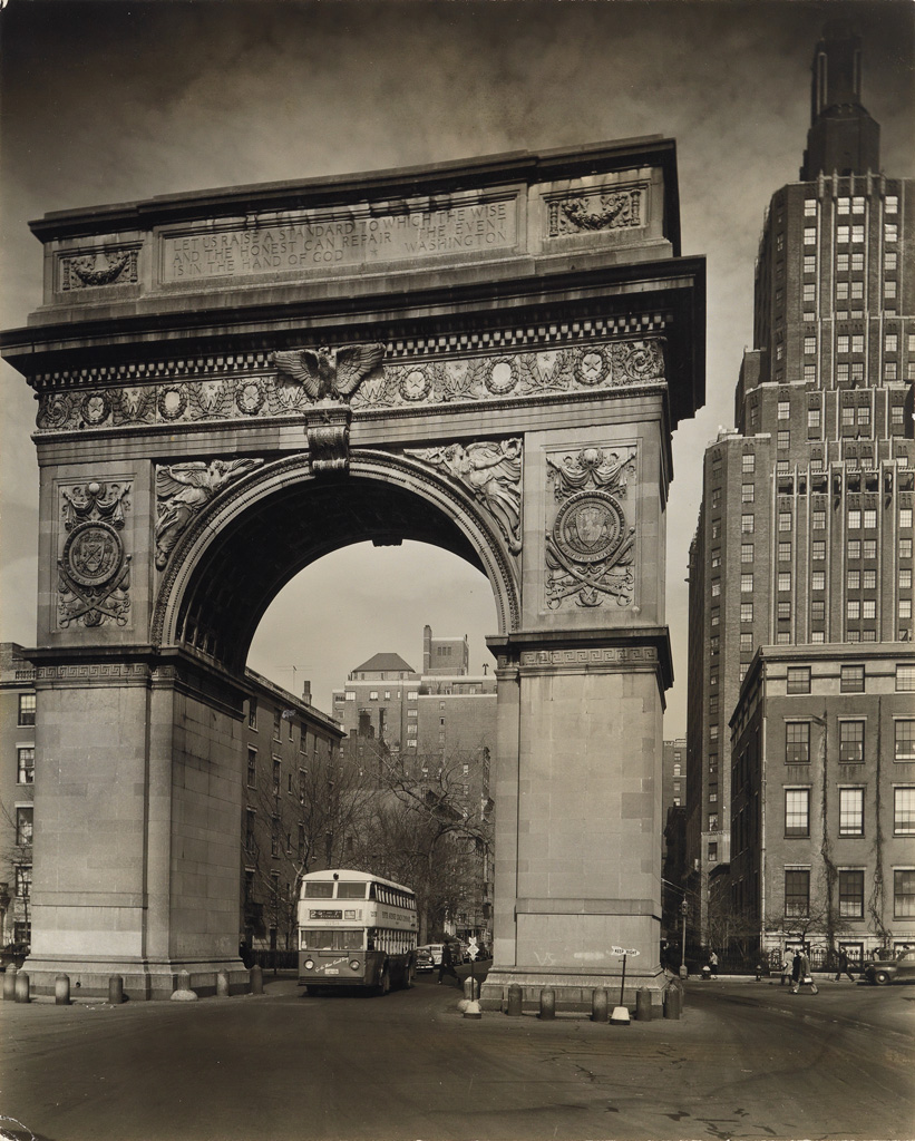 Appraisal: BERENICE ABBOTT - Washington Arch Looking up th Avenue Greenwich