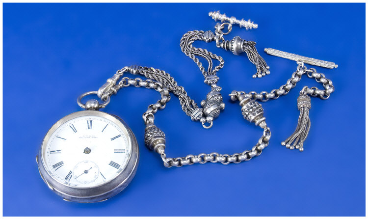 Appraisal: Silver Waltham Open Faced Pocketwatch mm Hallmarked Case Birmingham Together