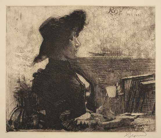 Appraisal: ALBERT BESNARD Group of etchings La Tasse de Th La